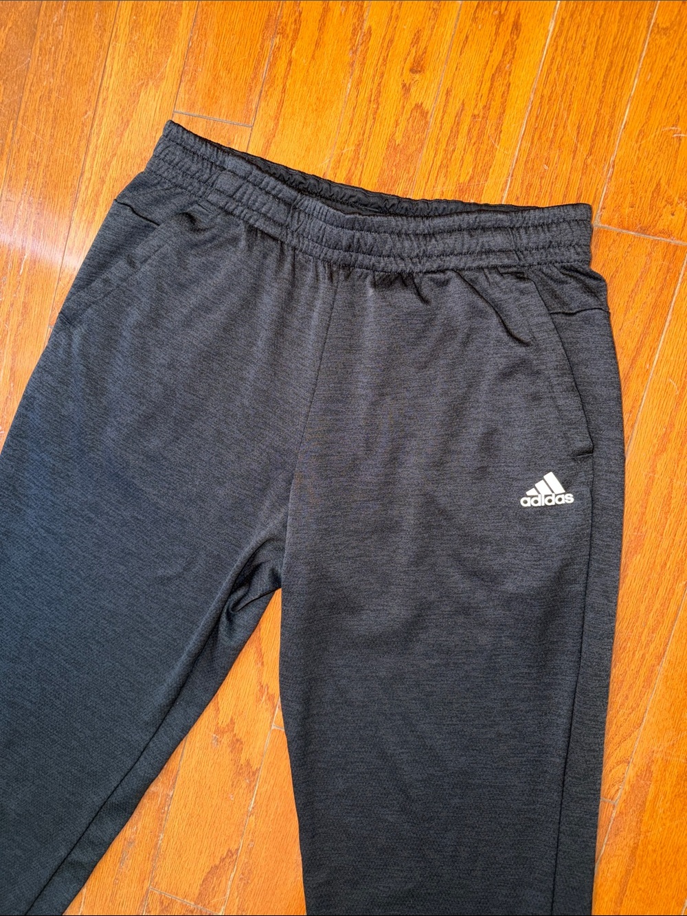 Adidas Men’s Climawarm Training Pants Straight Leg Black White Logo Sweatpants - Picture 3 of 10